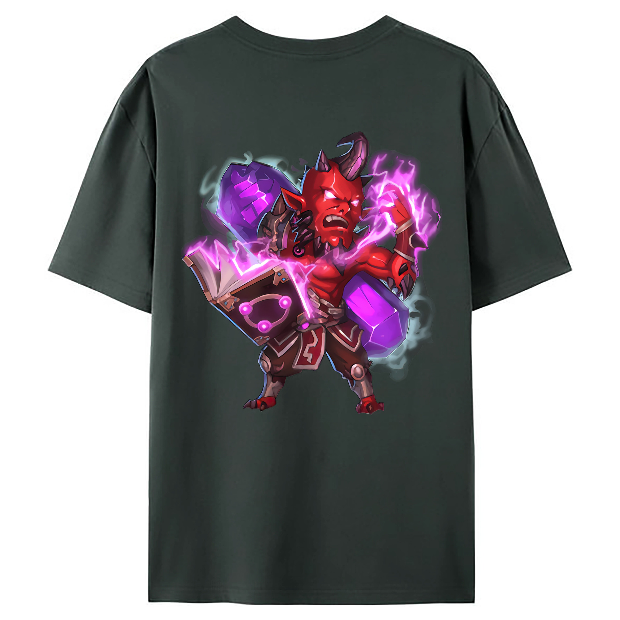 （画像用） リーグ・オブ・レジェンド League of Legends LOL 綿100％ メンズ半袖Tシャツ（バックプリント） 通気性